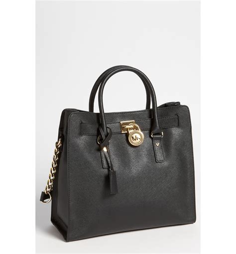 michael kors hamilton straw tote|Michael Kors saffiano large tote.